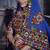 Black & Red Embroidered Sequins & Plastic Mirror Silk Blend Semi Stitched Lehenga Set