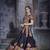 Black Embroidered Sequins & Plastic Mirror Silk Blend Semi Stitched Lehenga Set