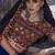 Blue Embroidered Sequins & Plastic Mirror Silk Blend Semi Stitched Lehenga Set