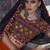 Orange Embroidered Sequins & Plastic Mirror Silk Blend Semi Stitched Lehenga Set