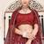 Maroon Thread Embroidered & Sequins Organza Semi Stitched Lehenga Set