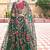 Green Thread Embroidered & Sequins Organza Semi Stitched Lehenga Set