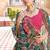 Green Thread Embroidered & Sequins Organza Semi Stitched Lehenga Set