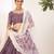 Lavender Embroidered & Sequins Georgette Semi Stitched Lehenga Set