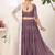 Lavender Embroidered & Sequins Georgette Semi Stitched Lehenga Set