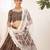 Brown Embroidered & Sequins Georgette Semi Stitched Lehenga Set