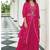 Pink Embroidered & Sequins Georgette Semi Stitched Lehenga Set