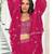 Pink Embroidered & Sequins Georgette Semi Stitched Lehenga Set