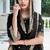 Black Embroidery Thread & Sequins Georgette Semi Stitched Lehenga Set