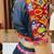 Black Gamthi Print & Mirror Work Blended Cotton Semi Stitched Lehenga Set