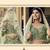 Green Floral Print Silk Blend Semi Stitched Lehenga Set