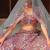 Mauve Floral Print Silk Blend Semi Stitched Lehenga Set