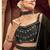 Black Hend Work Georgette Semi Stitched Lehenga Set