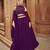 Purple Hend Work Georgette Semi Stitched Lehenga Set