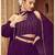 Purple Hend Work Georgette Semi Stitched Lehenga Set