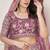 Mauve Embroidery Zari & Sequins Jacquard Semi Stitched Lehenga Set