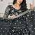Black Embroidery Zari & Sequins Jacquard Semi Stitched Lehenga Set