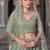 Grey Embroidery Daimond & Sequins Net Semi Stitched Lehenga Set