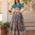 Rama Rich Digital Printed With Foil Embroidery Work Blended Cotton Semi Stitched Lehenga Set