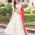 Cream Multi Thread Embroidery Zari Coding Sequins-Work Blended Cotton Semi Stitched Lehenga Set
