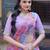 Purple Zari Sequins Embroidered Work Blended Cotton Semi Stitched Lehenga Set