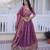 Pink Multi Thread Embroidery Zari Sequins-Work Blended Cotton Semi Stitched Lehenga Set