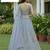 Firozi Jari Dori Thread Sequence Embroidery With Zircon Diamond Work Bridal Net Semi Stitched Lehenga Set