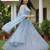 Firozi Jari Dori Thread Sequence Embroidery With Zircon Diamond Work Bridal Net Semi Stitched Lehenga Set