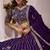Purple Zari And Sequins Embroidery Work Faux Georgette Semi Stitched Lehenga Set