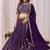 Purple Zari And Sequins Embroidery Work Faux Georgette Semi Stitched Lehenga Set