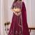 Rani Pink Zari And Sequins Embroidery Work Faux Georgette Semi Stitched Lehenga Set