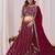 Rani Pink Zari And Sequins Embroidery Work Faux Georgette Semi Stitched Lehenga Set