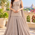 Taupe grey bead sequin work salsa silk sharara set with blouse & cape dupatta