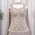 Taupe grey bead sequin work salsa silk sharara set with blouse & cape dupatta
