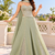 Sage green bead, zari & sequin embroidery salsa silk sharara set with blouse & dupatta
