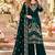 Emerald velvet semi stitched suit with embroidery & sequence work