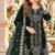 Emerald velvet semi stitched suit with embroidery & sequence work