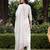 White embroidered straight kurta trousers with dupatta set
