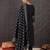 Black printed a-line kurta trousers with dupatta set