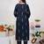 Black printed straight kurta trousers with dupatta set