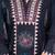 Black printed straight kurta trousers with dupatta set