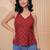 Maroon cotton printed top for women