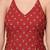 Maroon cotton printed top for women