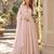 Pink georgette readymade anarkali suit with chikankari & embroidery work