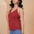 Maroon cotton printed top for women
