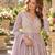 Lavender georgette readymade anarkali suit with chikankari & embroidery work
