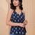 Blue cotton printed top for women