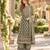 Pista crepe readymade suit with embroidery & aari work