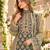 Pista crepe readymade suit with embroidery & aari work