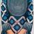 Blue printed straight kurta trousers with dupatta set